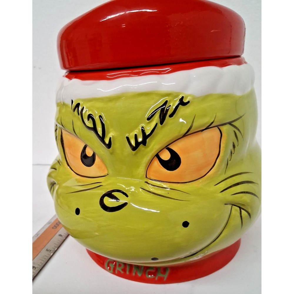Christmas Dr. Seuss Grinch Cookie Jar - Bright colors
